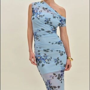 Reformation Adrielle Knit Dress Blue - Size XS